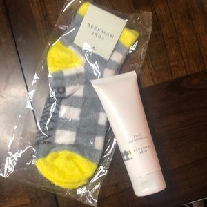 Beekman goat milk foot balm and socks